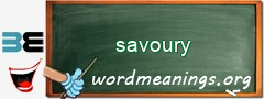 WordMeaning blackboard for savoury